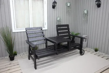 KIngdom Utebänk 177 cm - Svart - Products - Utemöbler & utemiljö - Utesoffa - Trädgårdsbänk & utebänk