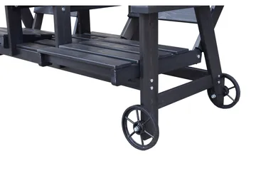 KIngdom Utebänk 177 cm - Svart - Products - Utemöbler & utemiljö - Utesoffa - Trädgårdsbänk & utebänk