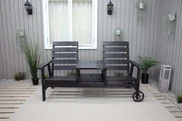 KIngdom Utebänk 177 cm - Svart - Products - Utemöbler & utemiljö - Utesoffa - Trädgårdsbänk & utebänk