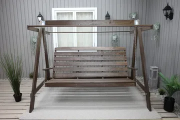 Pelle 3-sits Hammock utan tak - Brun - Products - Utemöbler & utemiljö - Utesoffa - Hammock