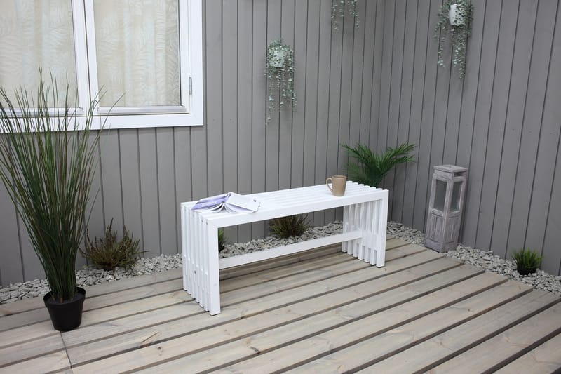 Ulrey Bänk Utomhus - Vit - Products - Utemöbler & utemiljö - Utesoffa - Trädgårdsbänk & utebänk