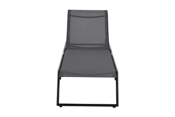 Monaco Solsäng med justerbar rygg i aluminium grå textil - Svart - Products - Utemöbler & utemiljö - Utestol & trädgårdsstol - Solsäng & solvagn