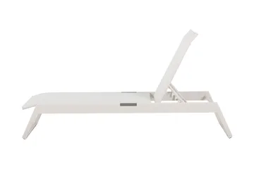 Monaco Solsäng med justerbar rygg i aluminium vit textil - Vit - Products - Utemöbler & utemiljö - Utestol & trädgårdsstol - Solsäng & solvagn