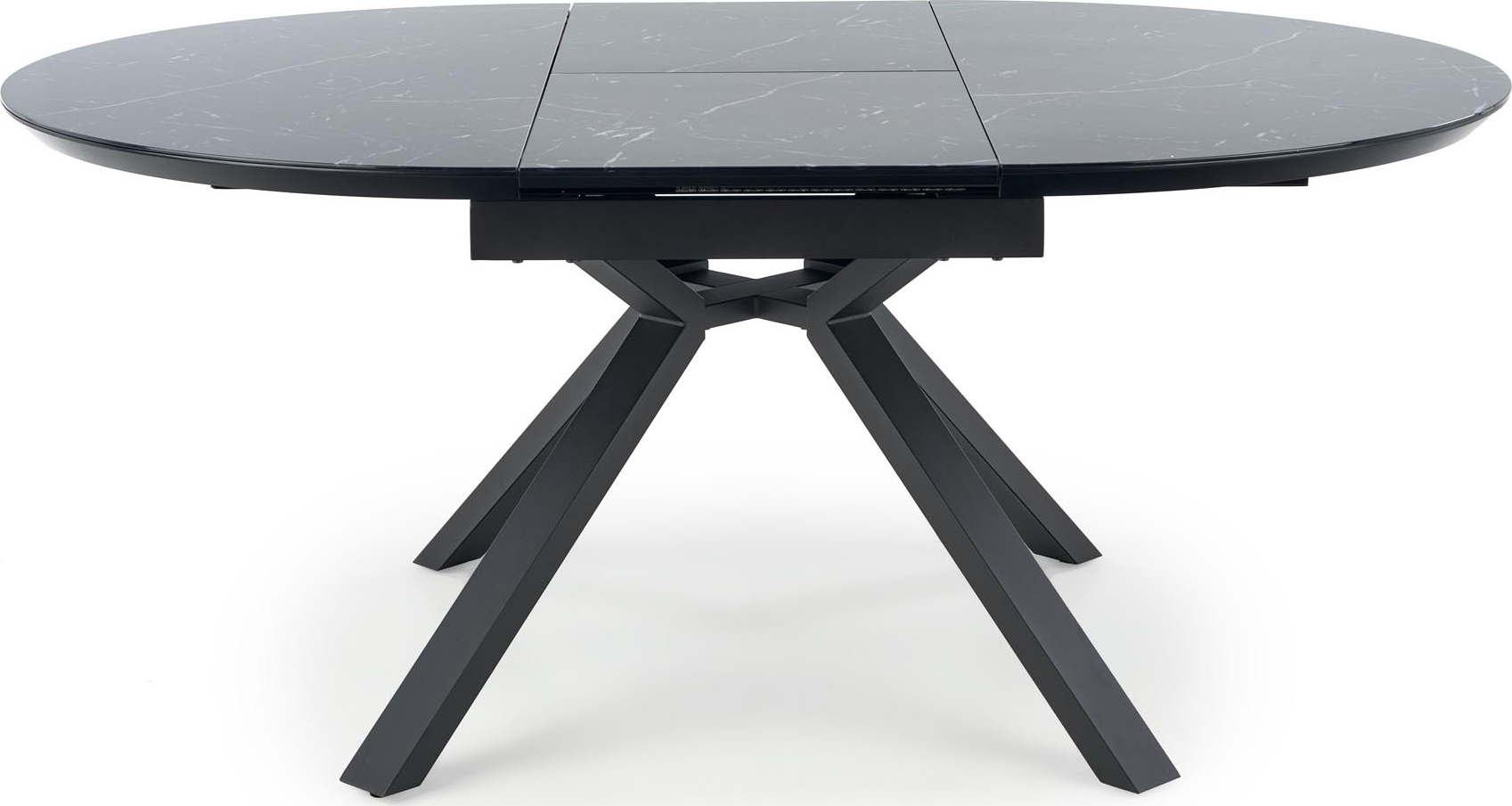 Dizzy ronde eettafel �130x130-180 cm - Zwart marmer effect