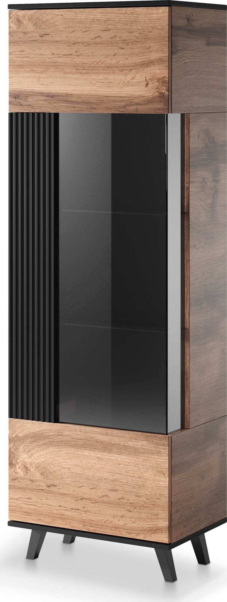 Fate vitrinekast - Wotan eiken/zwart