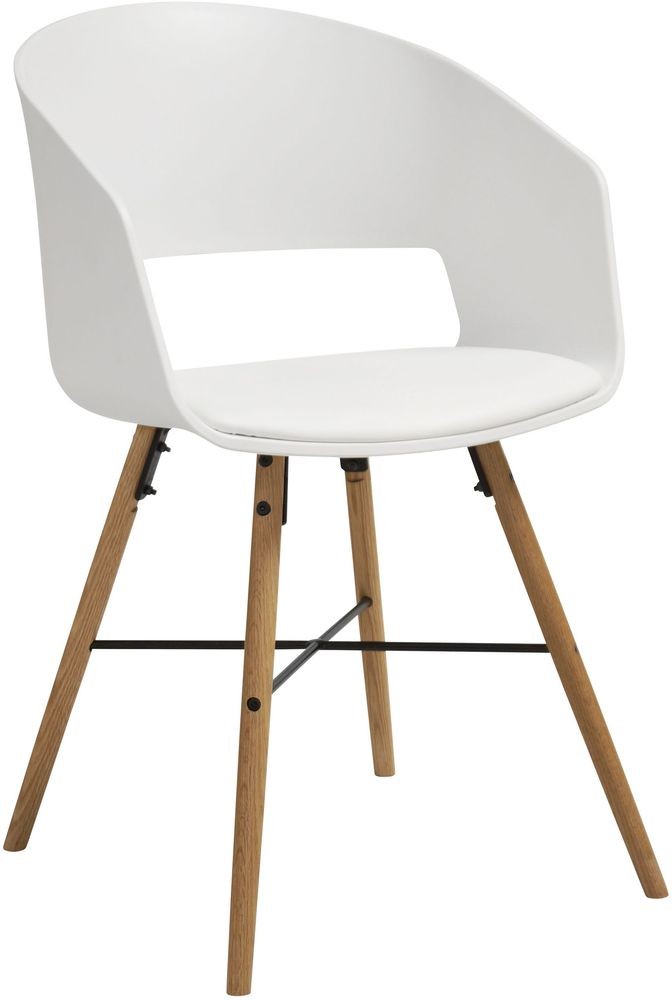 Luna fauteuil - Wit/hout