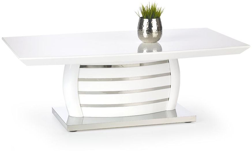 Jillian soffbord 120 cm - Vit H�gglans / Krom