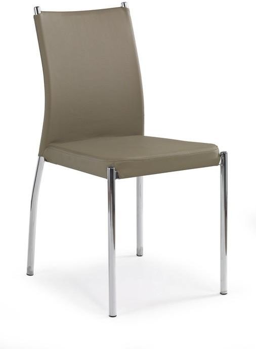 Kenzie stol - beige (PU) / Krom