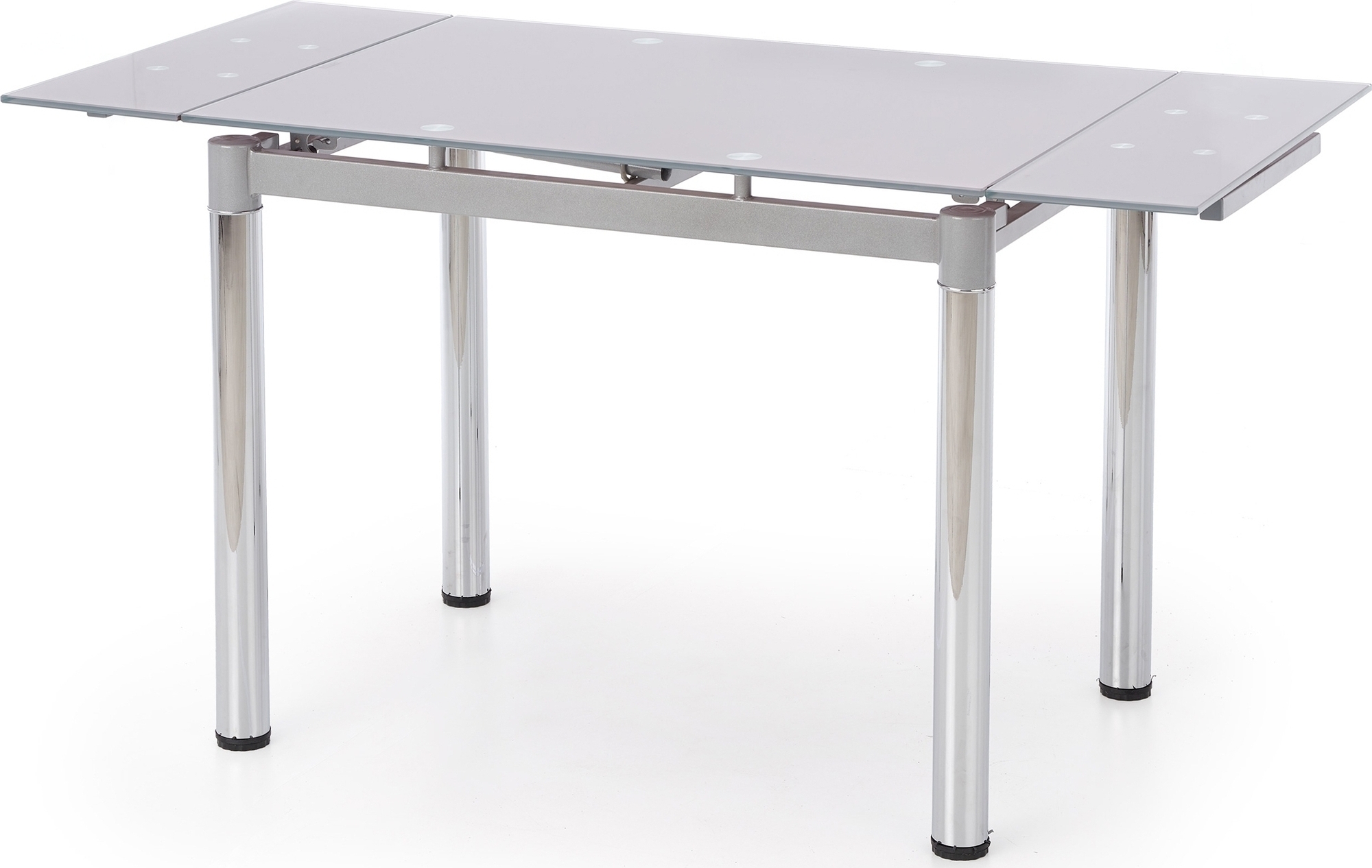 Aldona eettafel 96-142 cm - Grijs/chroom