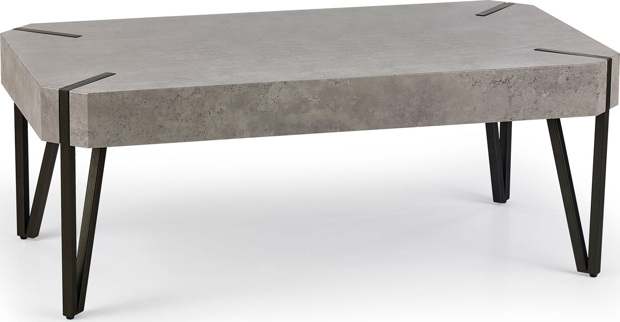 Marlene salontafel 110 x 60 cm - Zwart/betonpatroon Marlene salontafel 110 x 60 cm - Zwart/betonpatroon