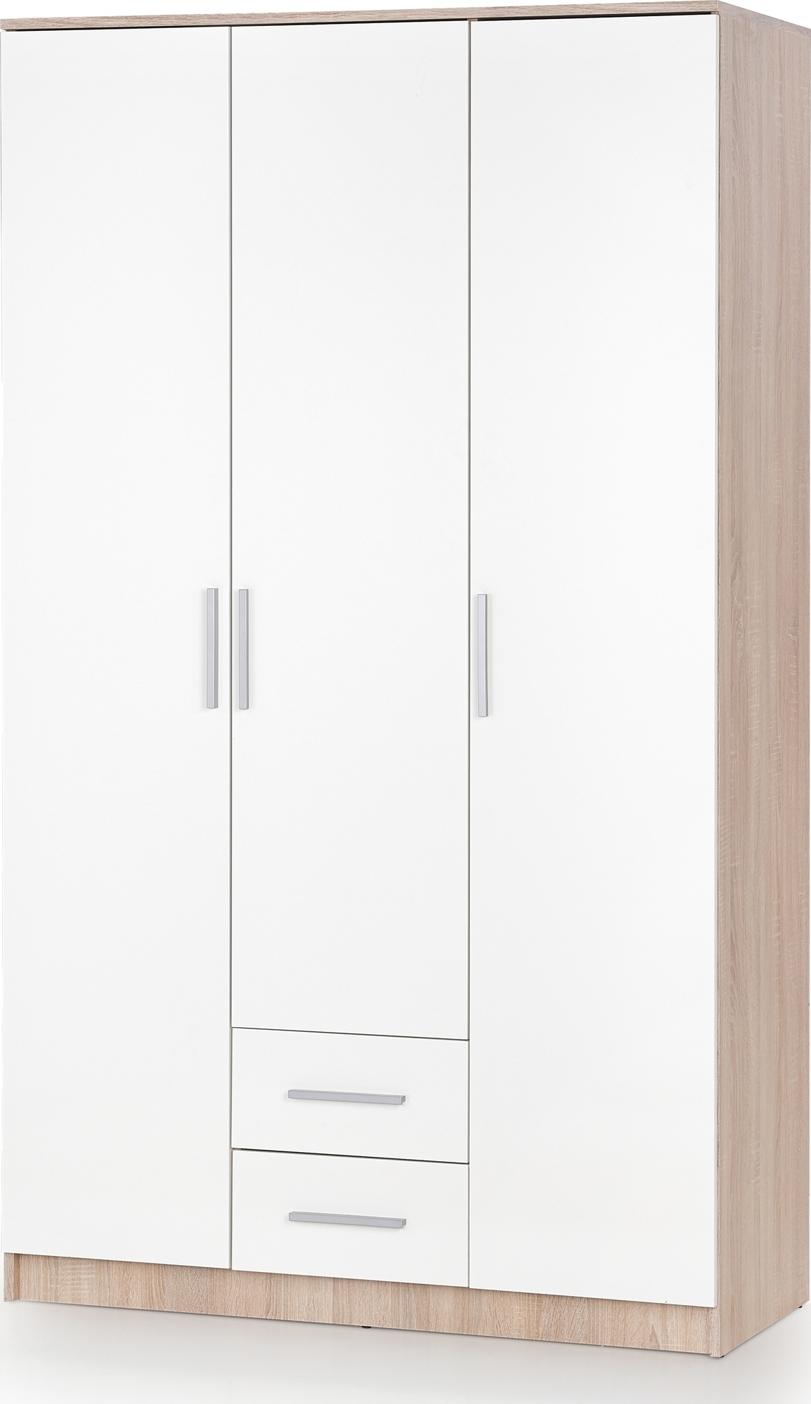 Abdel 3 kledingkast - Wit/eiken