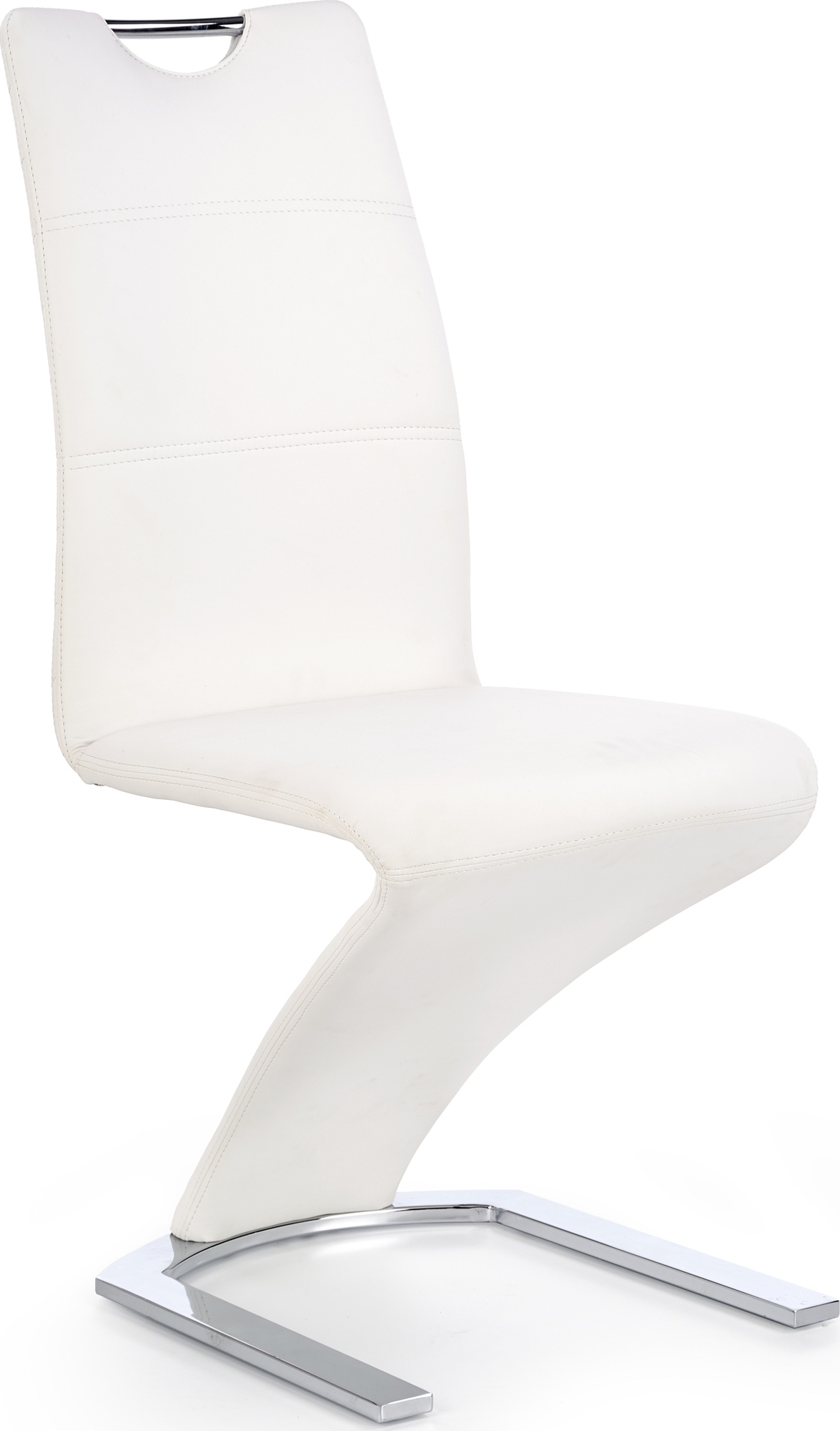 Tanya matstol - Vit (PU) / Krom