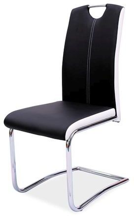 Nataly matstol - Svart/vit