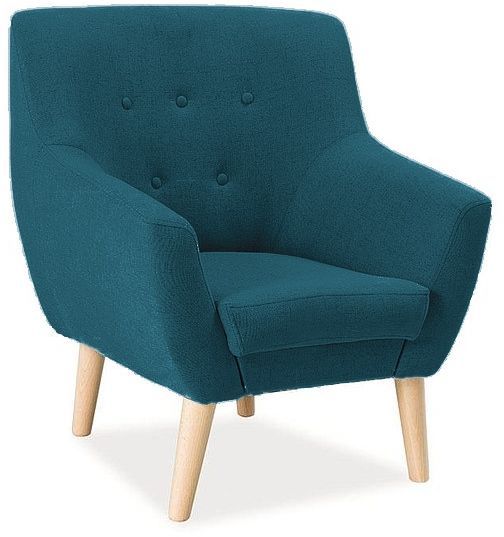 Fåtölj Aliana - Marinblå / Bok Fåtölj Aliana - Marinblå / Bok
