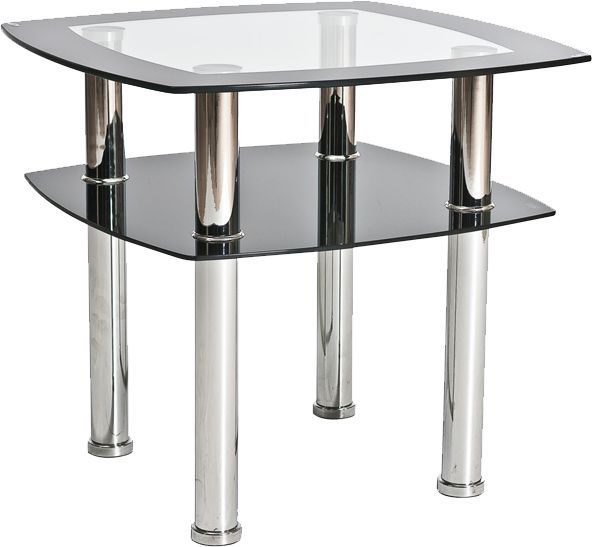 Soffbord Kaitlin - Krom/svart Soffbord Kaitlin - Krom/svart