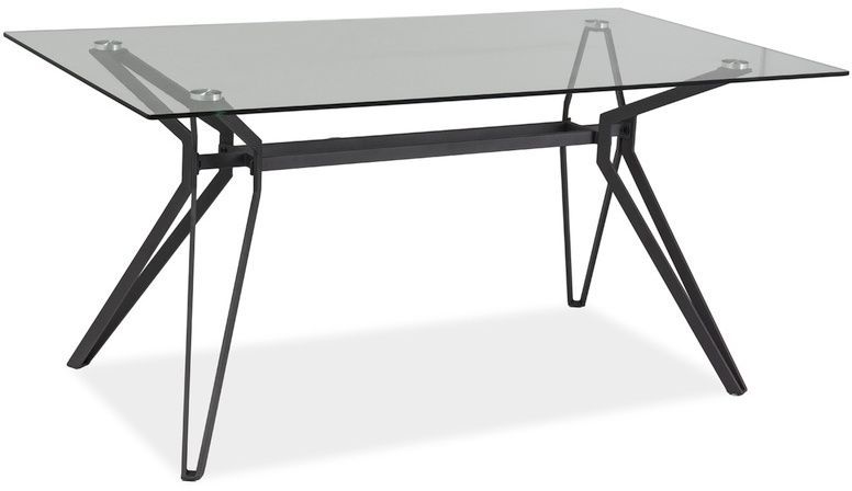 Carlie 160 cm matbord - Glas/Metall