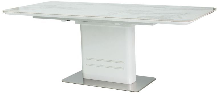 Esmeralda 160-210 cm matbord - Vit