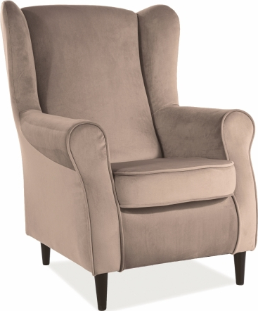 Fauteuil Baron - Beige fluweel