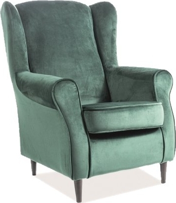 Fauteuil Baron - Groen fluweel