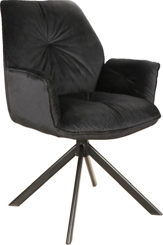 Boogie karmstol - Svart sammet Boogie karmstol - Svart sammet