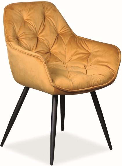 Cherry matstol - Orange sammet