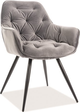 Cherry matstol - Grå sammet Cherry matstol - Grå sammet