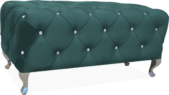 Hestia poef 100 cm - Groen fluweel