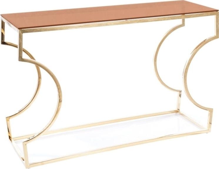 Kenzo consoletafel 120 cm - Amber glas
