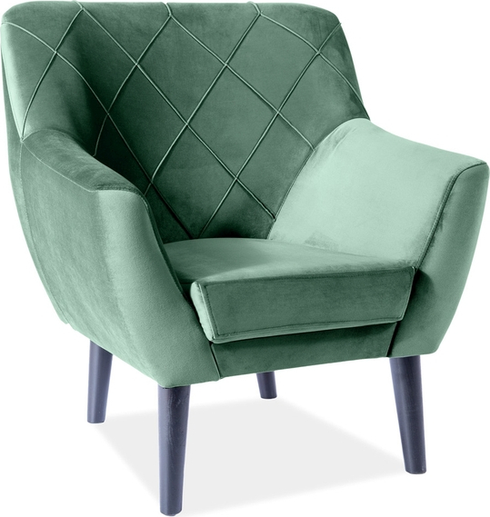 Kier fauteuil - Groen fluweel Kier fauteuil - Groen fluweel