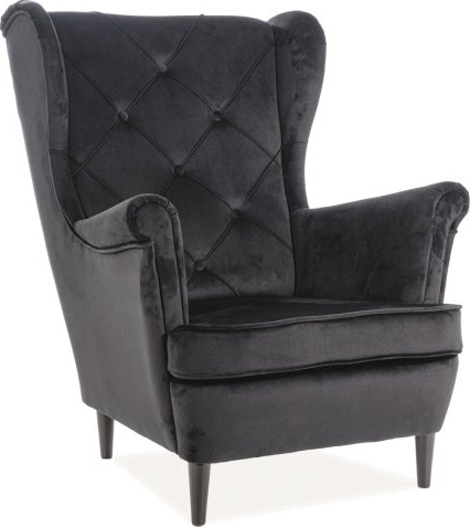Lady fauteuil - Zwart fluweel
