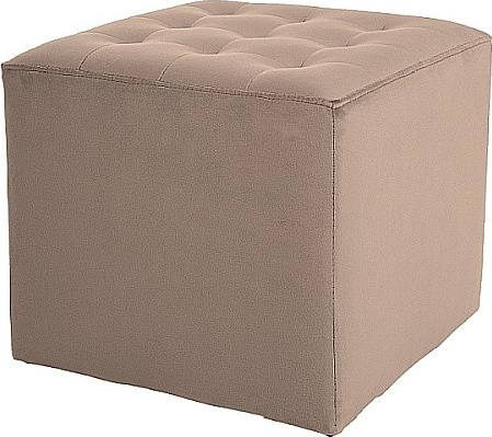 Kent puff - Beige sammet