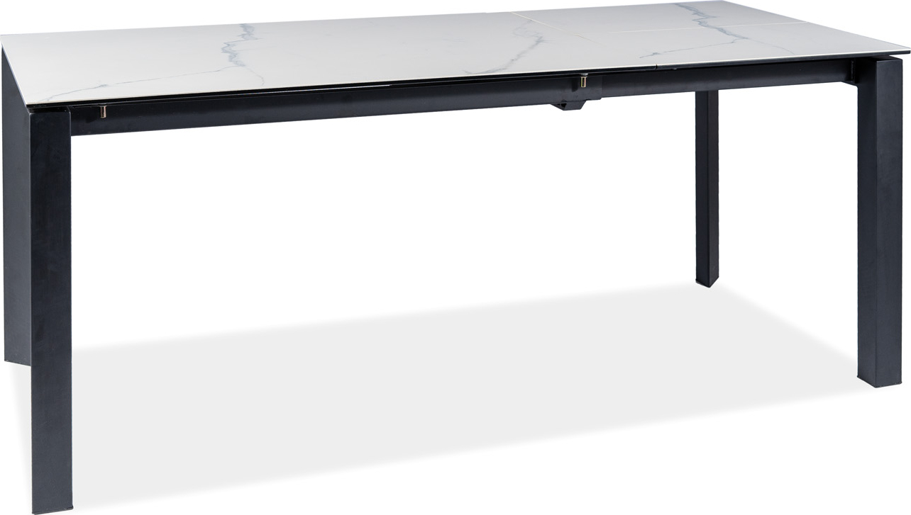 Metropol matbord 120-180 cm - Svart/vit