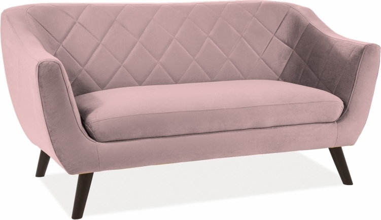 Molly 2- sits soffa - Rosa sammet