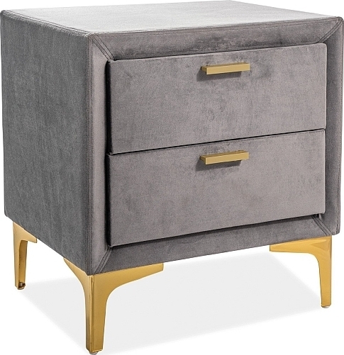 Nachtkastje Monaco - Grijs fluweel