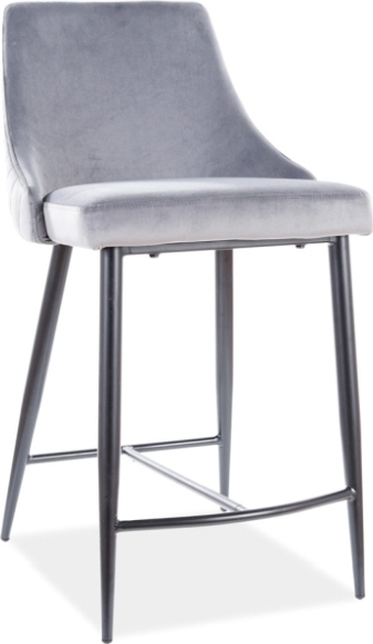 Piano barstol - Grå sammet Piano barstol - Grå sammet