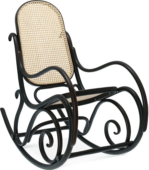 No 21 schommelstoel met rotan bekleding - Elke kleur op het frame