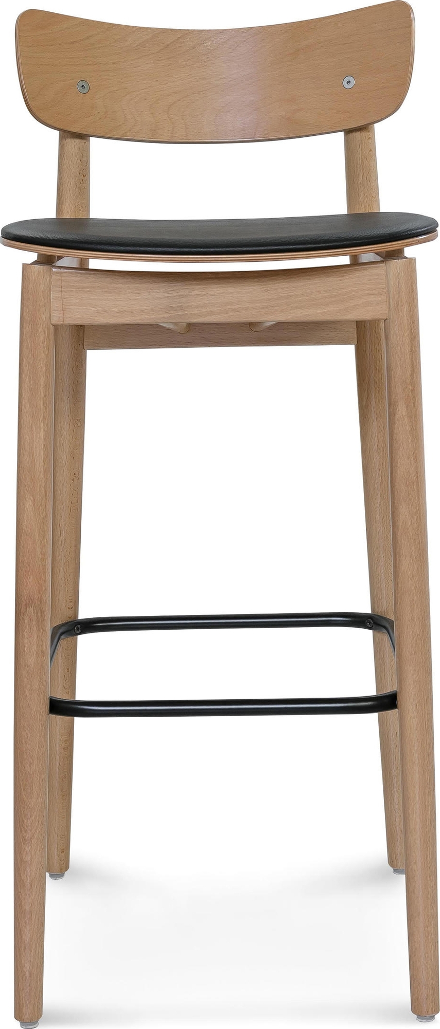 Nopp barkruk met gestoffeerde zitting - Kleur van frame en stoffering naar keuze