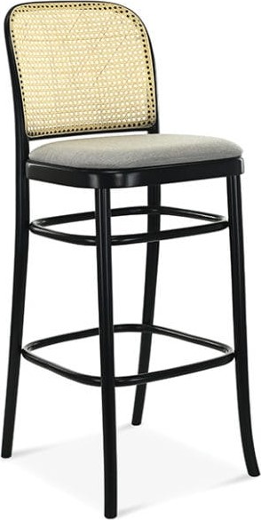 No 811 barstol med rottingrygg - Valfri f�rg p� stomme och kl�dsel