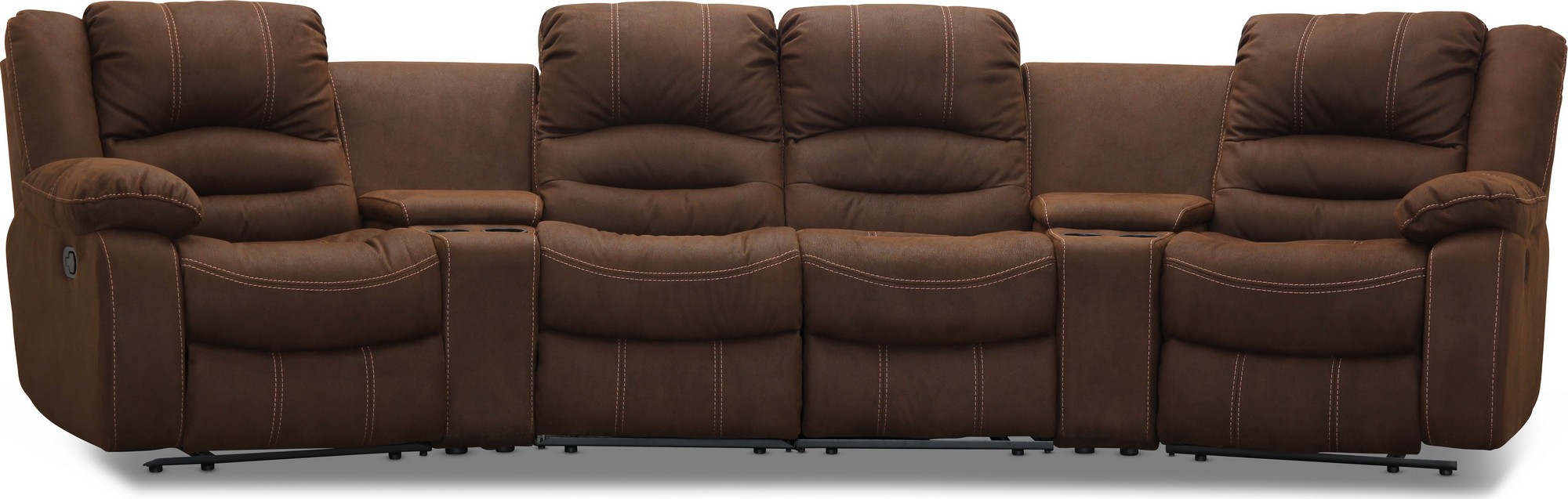 Kensington manuell 4-sits soffa - Brun