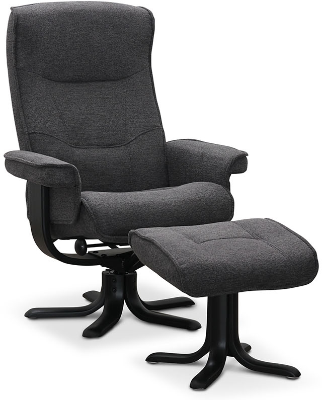 Bonn snurrf�t�lj med fotpall - Gr�