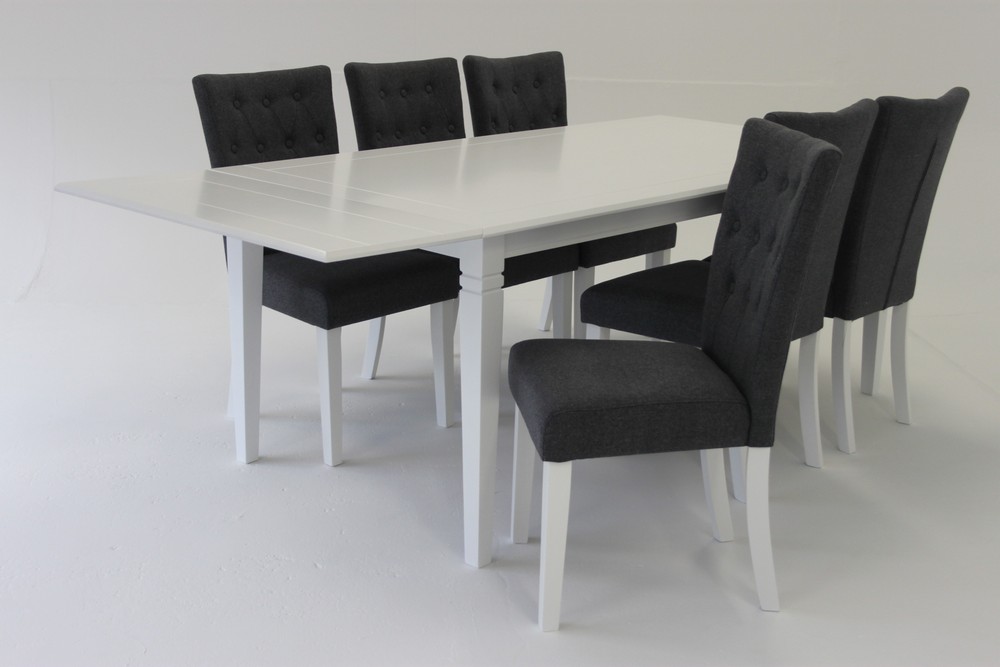 Sandhamn matgrupp - Bord inklusive 6 st stolar - Vit Sandhamn matgrupp - Bord inklusive 6 st stolar - Vit