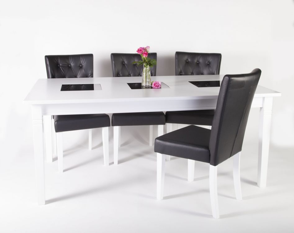 Halmstad matgrupp - Bord inklusive 6 st stolar