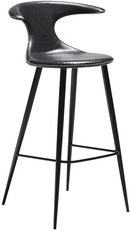 Flair barstol i svart PU SH 77 cm Flair barstol i svart PU SH 77 cm