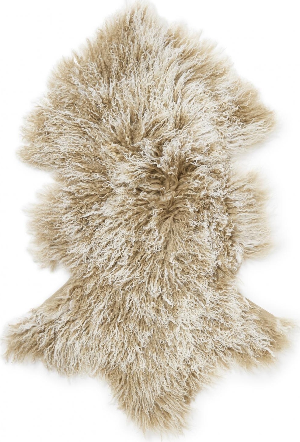 Shansi schapenvacht Beige sneeuwtop - 55 x 95 cm