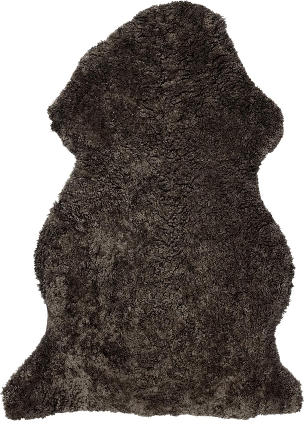 Gekrulde schapenvacht Donkerbruin - 60 x 95 cm