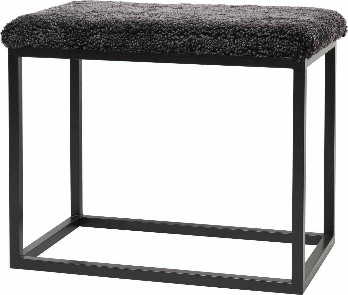 Palle sittb�nk M�rkgr�/svart - 60 x 35 x 50 cm