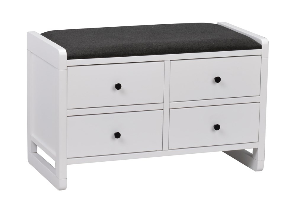 Confect förvaringsbänk - Vit/svart Confect förvaringsbänk - Vit/svart