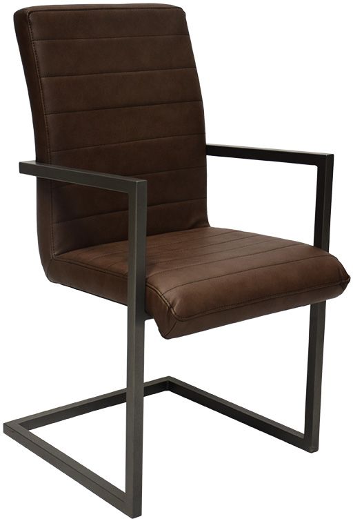 Toscana Stol med karm - Brun vintage l�der look