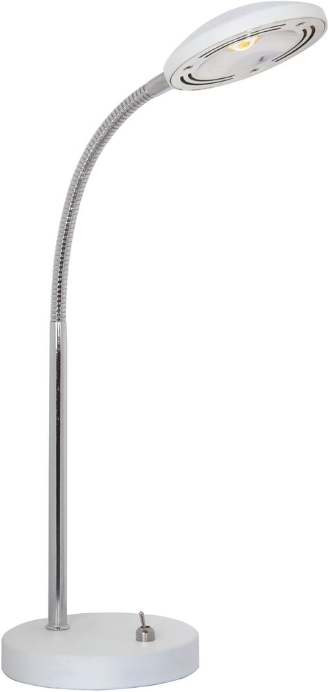 Hero tafellamp - Wit/chroom