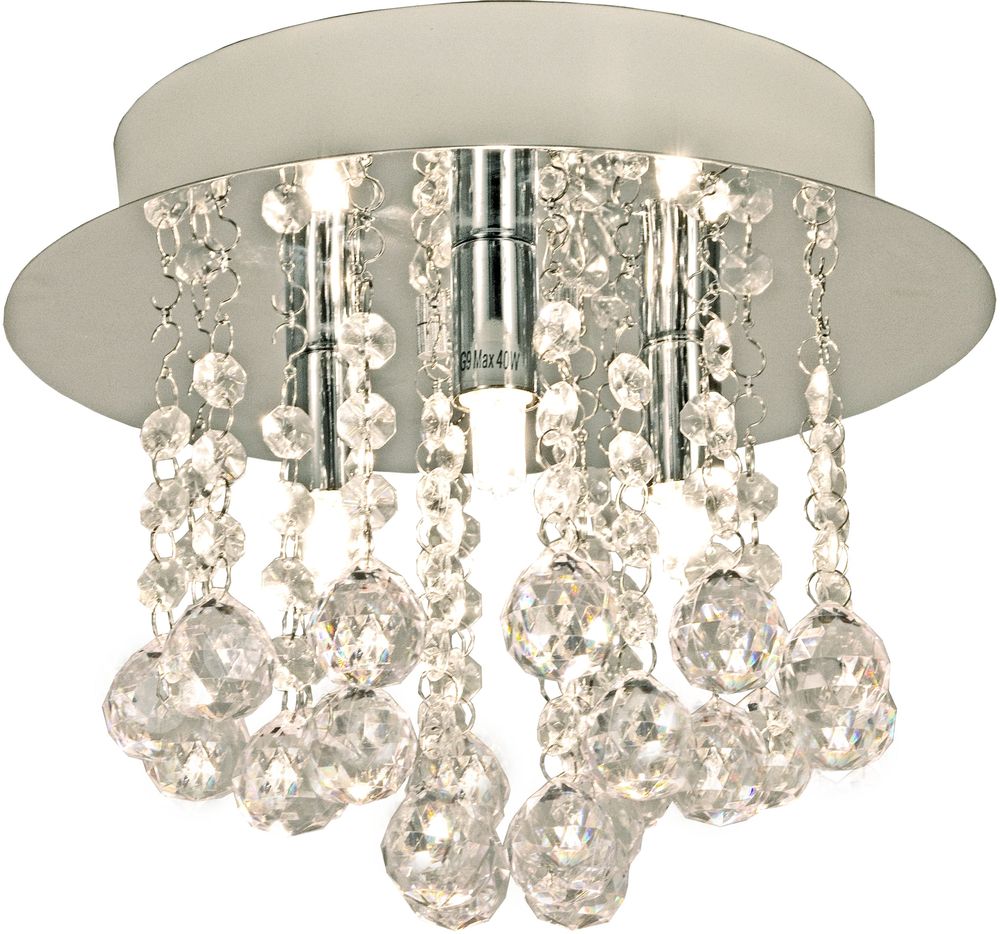 Madelene plafond - Krom/klar